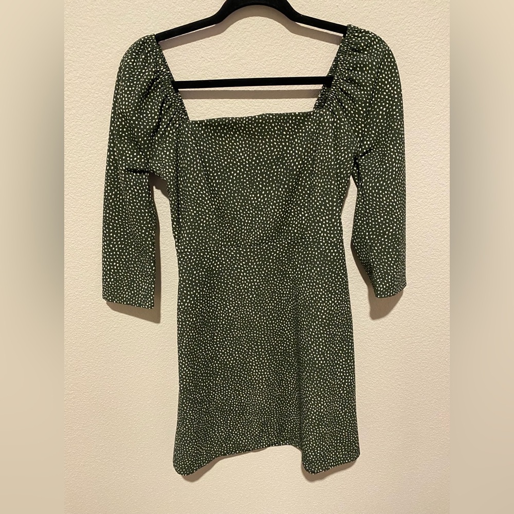 Small Leith Green Polka Dot Dress